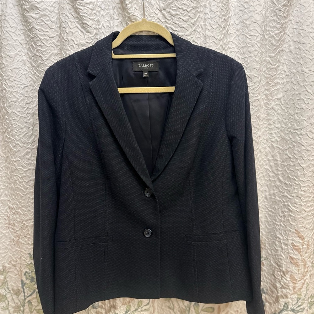 Talbots Petites Black Two-Button Blazer – Size 14P